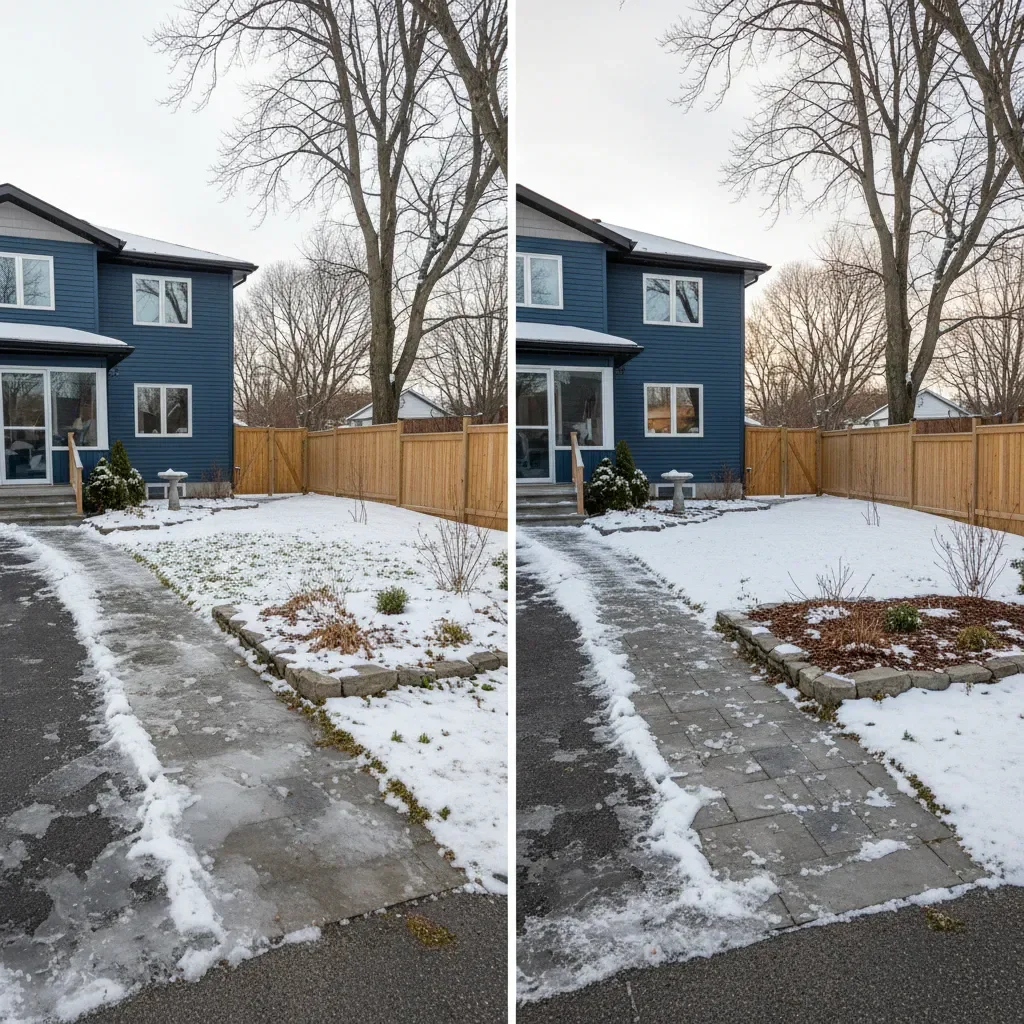 Tree Service transformation - before and after by Krause Steinverkauf in Québec